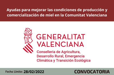 Bases de la convocatoria de Ayudas para mejorar las condiciones de producci�n y comercializaci�n de miel en la Comunitat Valencian