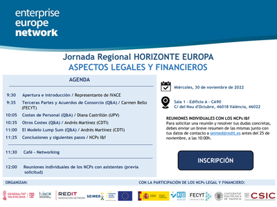 Jornada Regional sobre Aspectos Legales y Financieros de Horizonte Europa