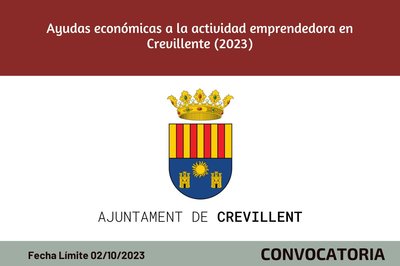 Ayudas económicas a la actividad emprendedora en Crevillent (Ejercicio 2023)