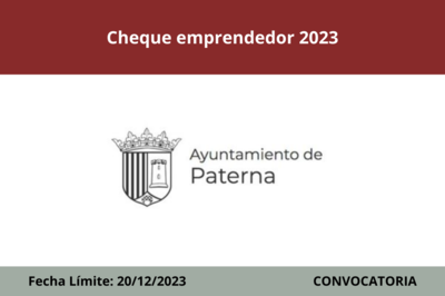 Cheque Emprendedor 2023 de Paterna