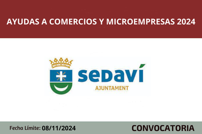 Ayudas a comercios y microempresas 2024 Sedaví