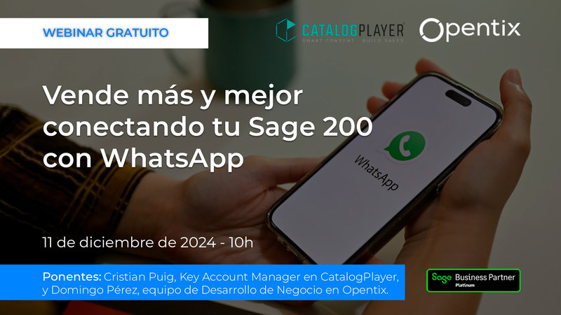 Vende ms y mejor conectando tu Sage 200 con WhatsApp