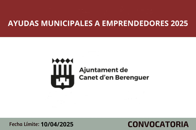Ayudas a emprendedores 2025 Canet d'en Berenguer