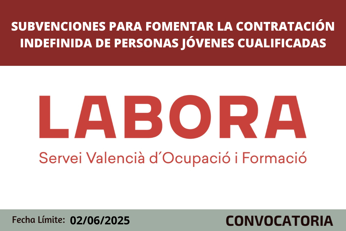 Subvenciones para fomentar la contrataci�n indefinida de personas j�venes cualificadas