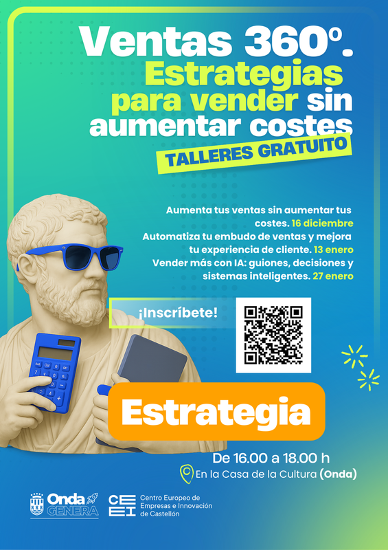 Onda y CEEI Castellón apoyan al tejido empresarial con un programa gratuito en Ventas 360º