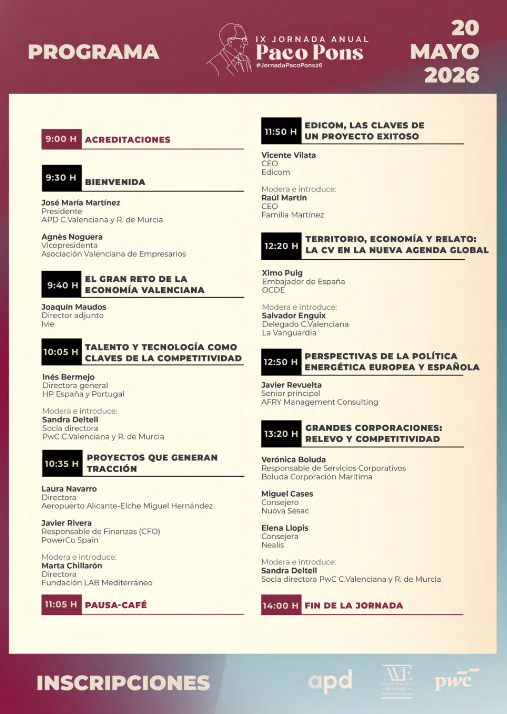Programa IX Jornada Anual Paco Pons