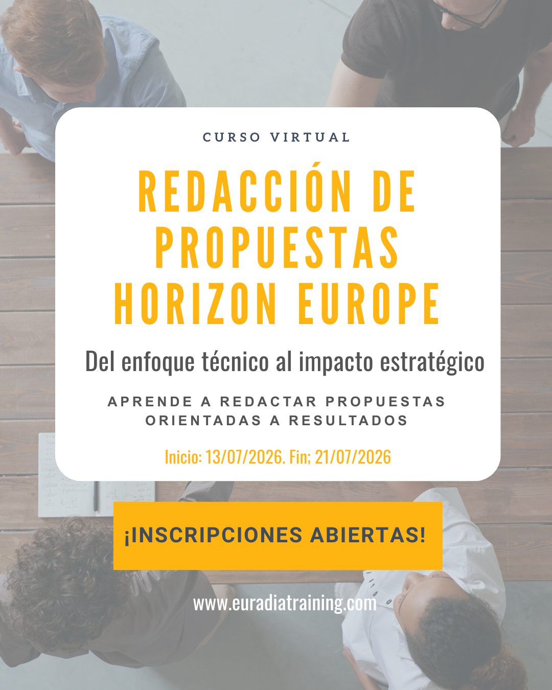 Redaccion propuestas Horizon Europe