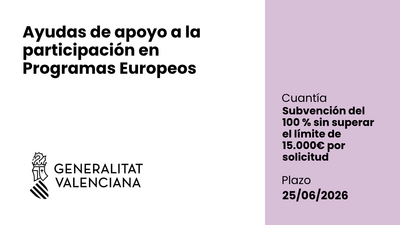 Ayudas de apoyo a la participación en Programas Europeos
