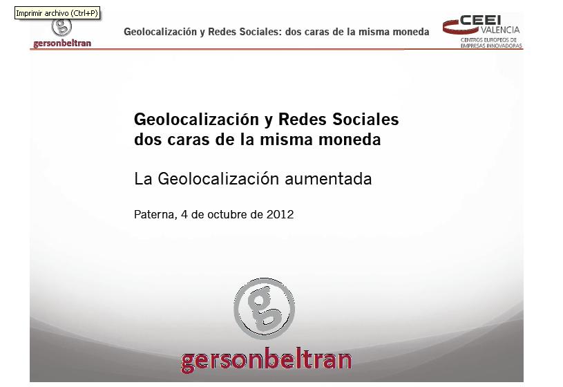 Geolocalizaci�n: entre el mundo f�sico y el mundo digital
