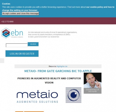 EBN - Entrepreneur of the Month... Metaio- From gate Garching BIC to Apple