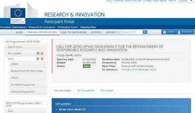 New Call for Proposal H2020