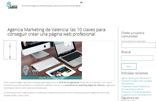 Agencia Marketing de Valencia: las 10 claves para conseguir crear una página web prof