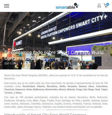 smartable - Te contamos todo sobre Smart City Expo World Congress (SCEWC)
