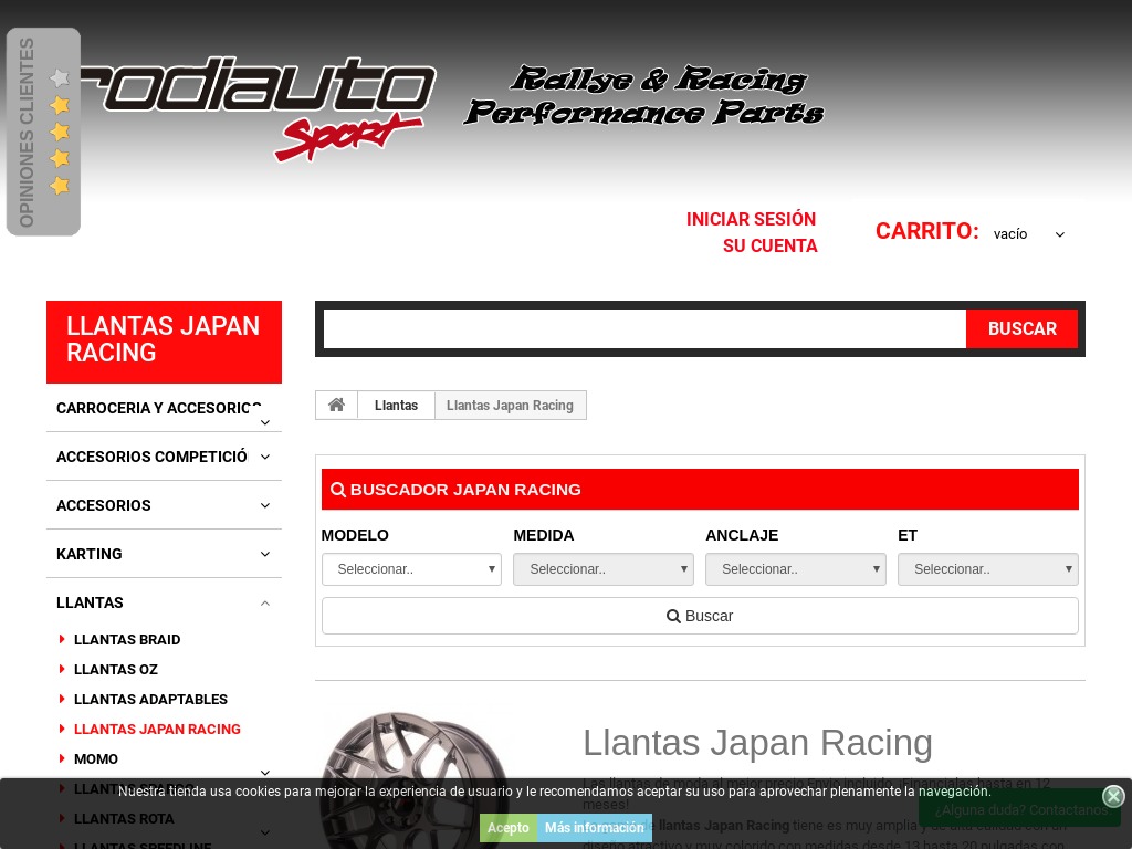 Llantas Japan Racing. Calidad y precio todo en uno.