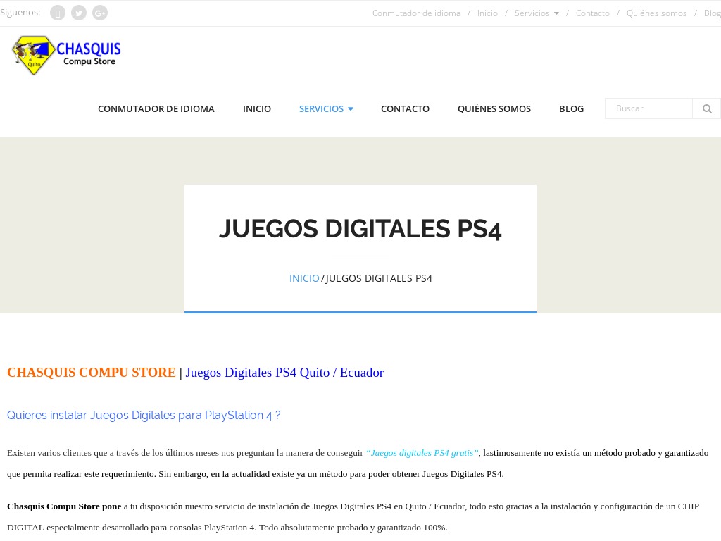 Juegos Digitales PS4 Quito
