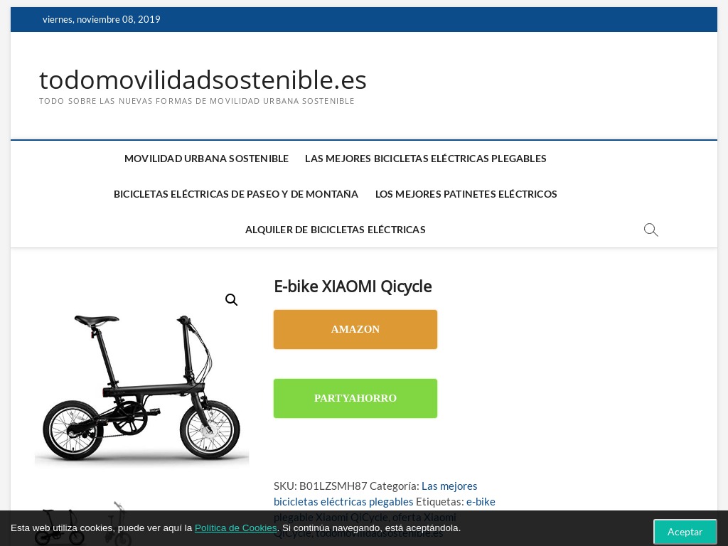 E-bike XIAOMI Qicycle - todomovilidadsostenible.es