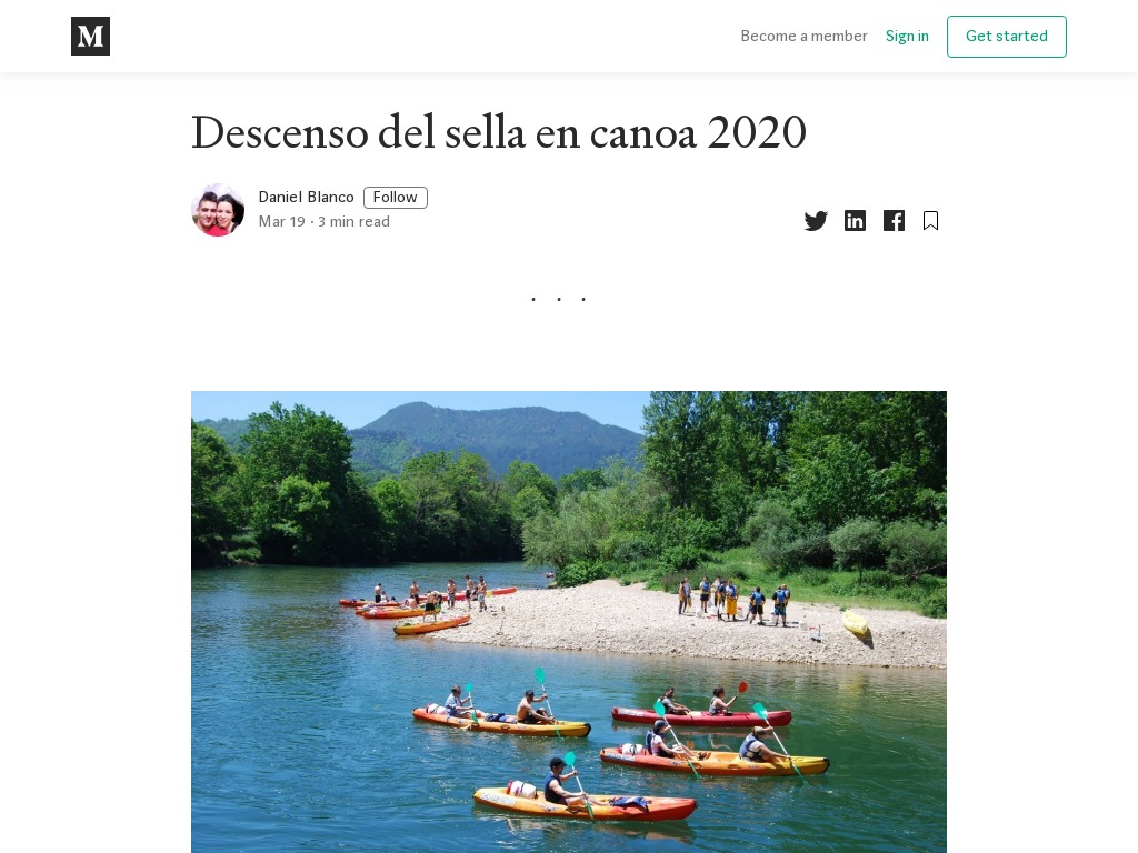 Descenso del sella en canoa 2020