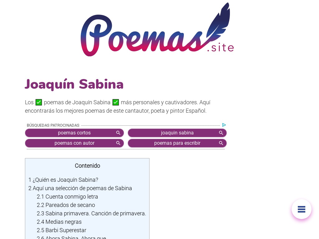 Poemas Joaquín Sabina